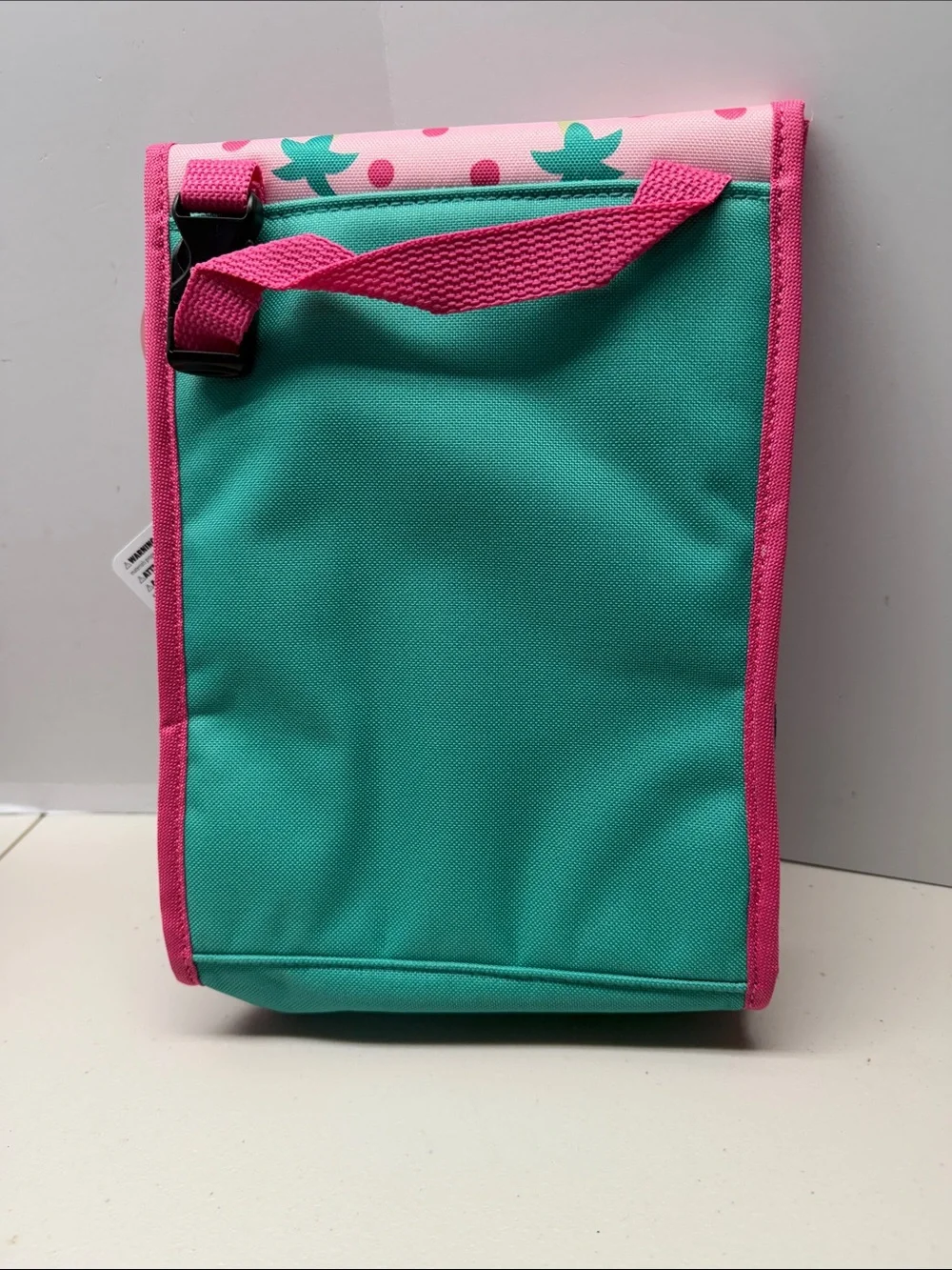 Skip Hop Pink Flamingo Kids Lunch Bag with Teal Accents